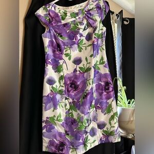 dressbarn Purple Floral Mini Dress